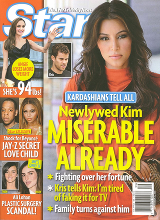 Illustration for article titled This Week In Tabloids: Kim Kardashian's Marriage Is Her First Step Toward Divorce